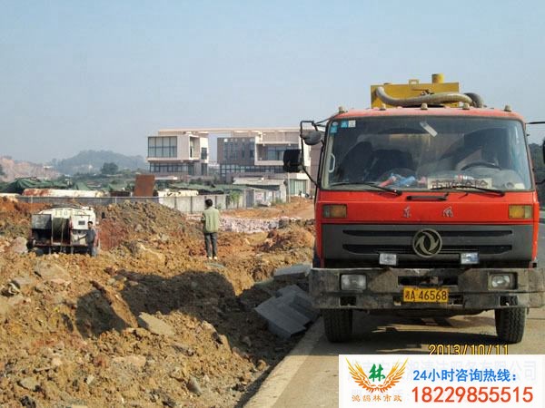 在怀化工业园管道清理 现场